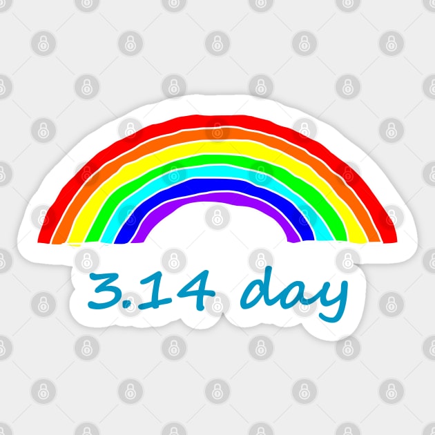 Pi Day Rainbow Sticker by ellenhenryart